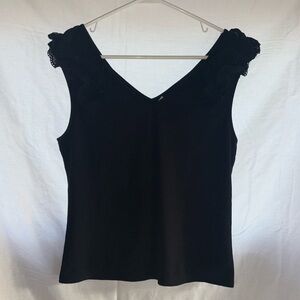 Laundry Size Small V-Neck Sleeveless Top with Ruffles